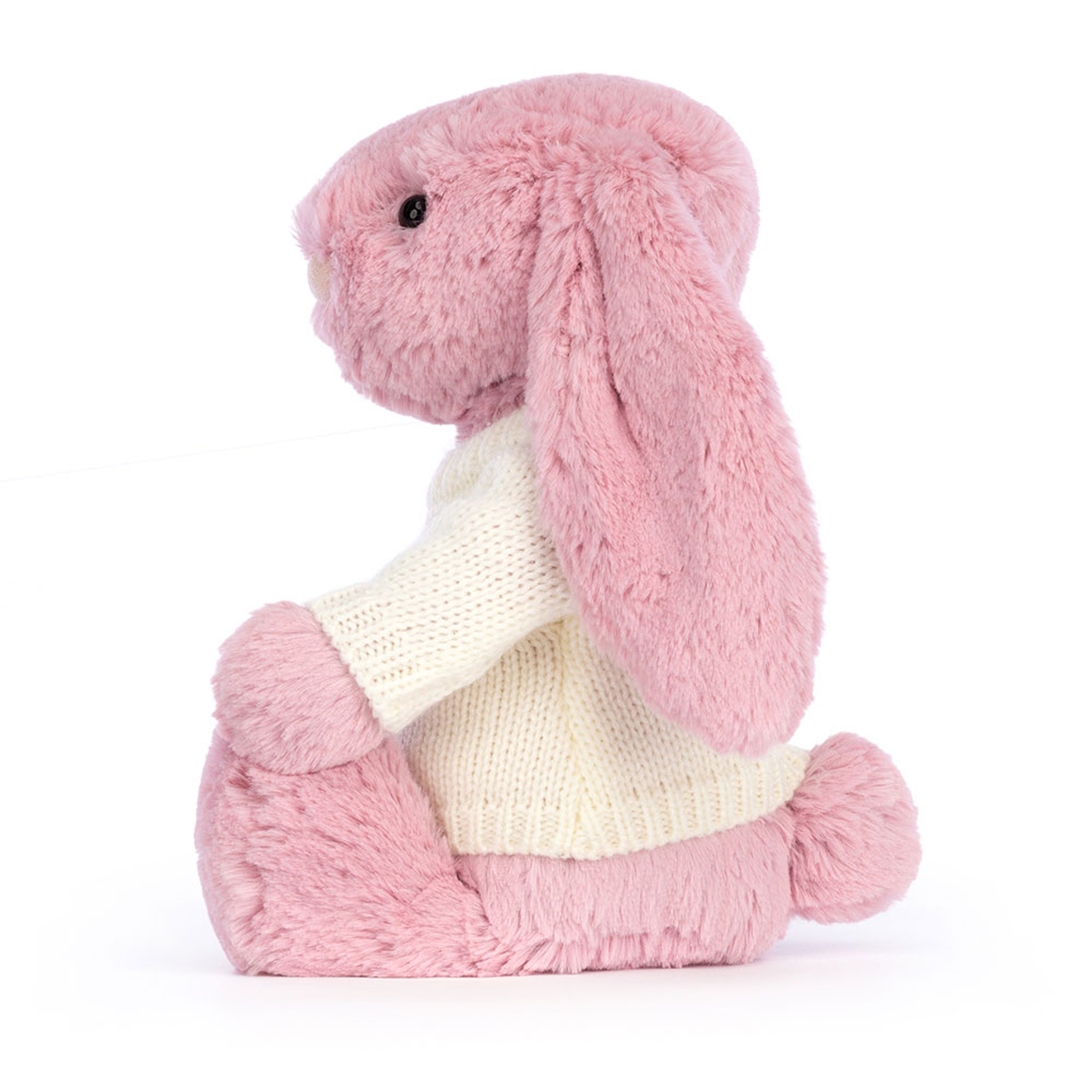Bashful Tulip Pink Bunny with Personalized Cream Jumper - Image 3