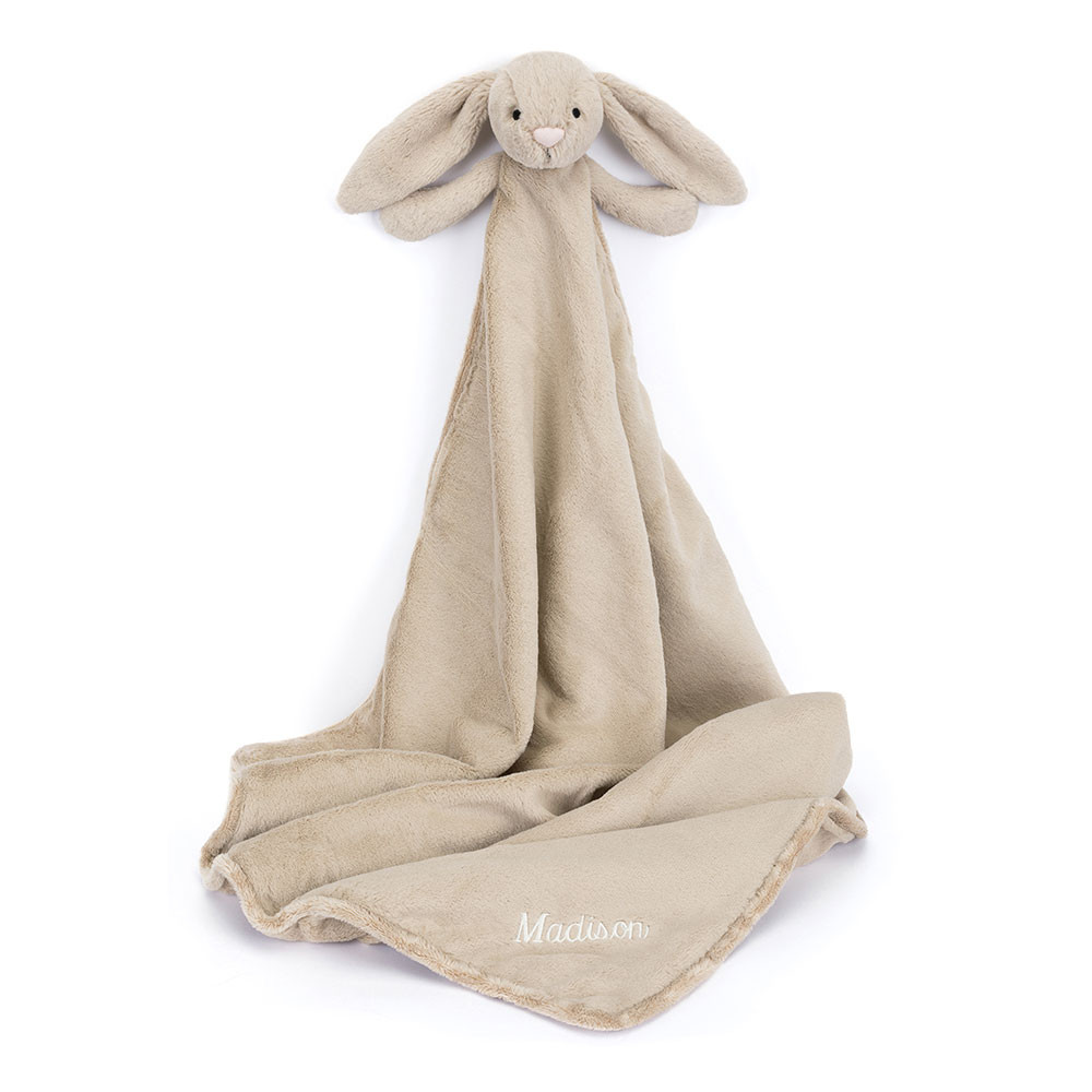 Personalized Bashful Beige Bunny Blankie